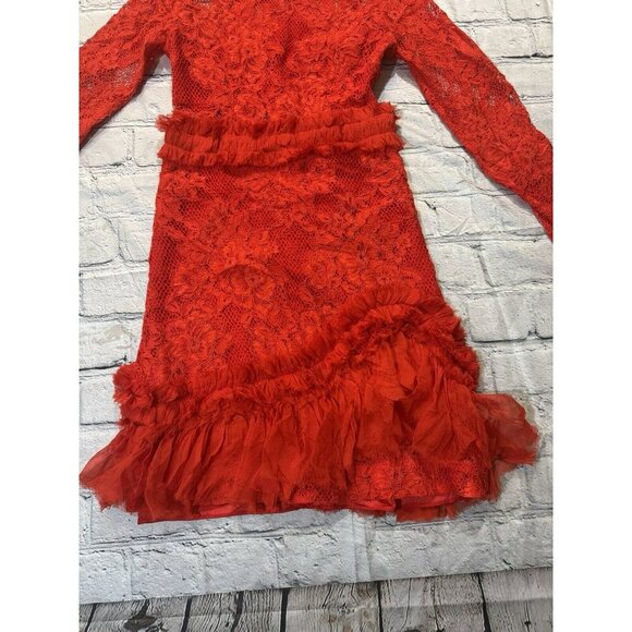 ALEXIS Wilhelmina Red Lace Mini Dress Sz XS - Picture 10 of 16